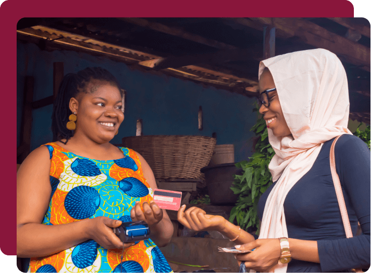 market woman with pos